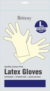 DREAM WORLD GLOVES LATEX 10PC LARGE IVORY